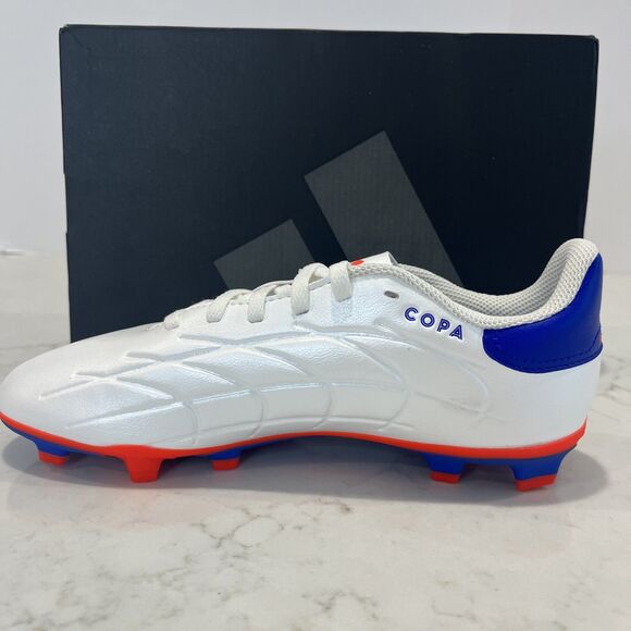 Adidas NEW Copa Pure 2 Club FG J Soccer Cleats White  Blue Solar Red Sz 6 Junior - Picture 4 of 12